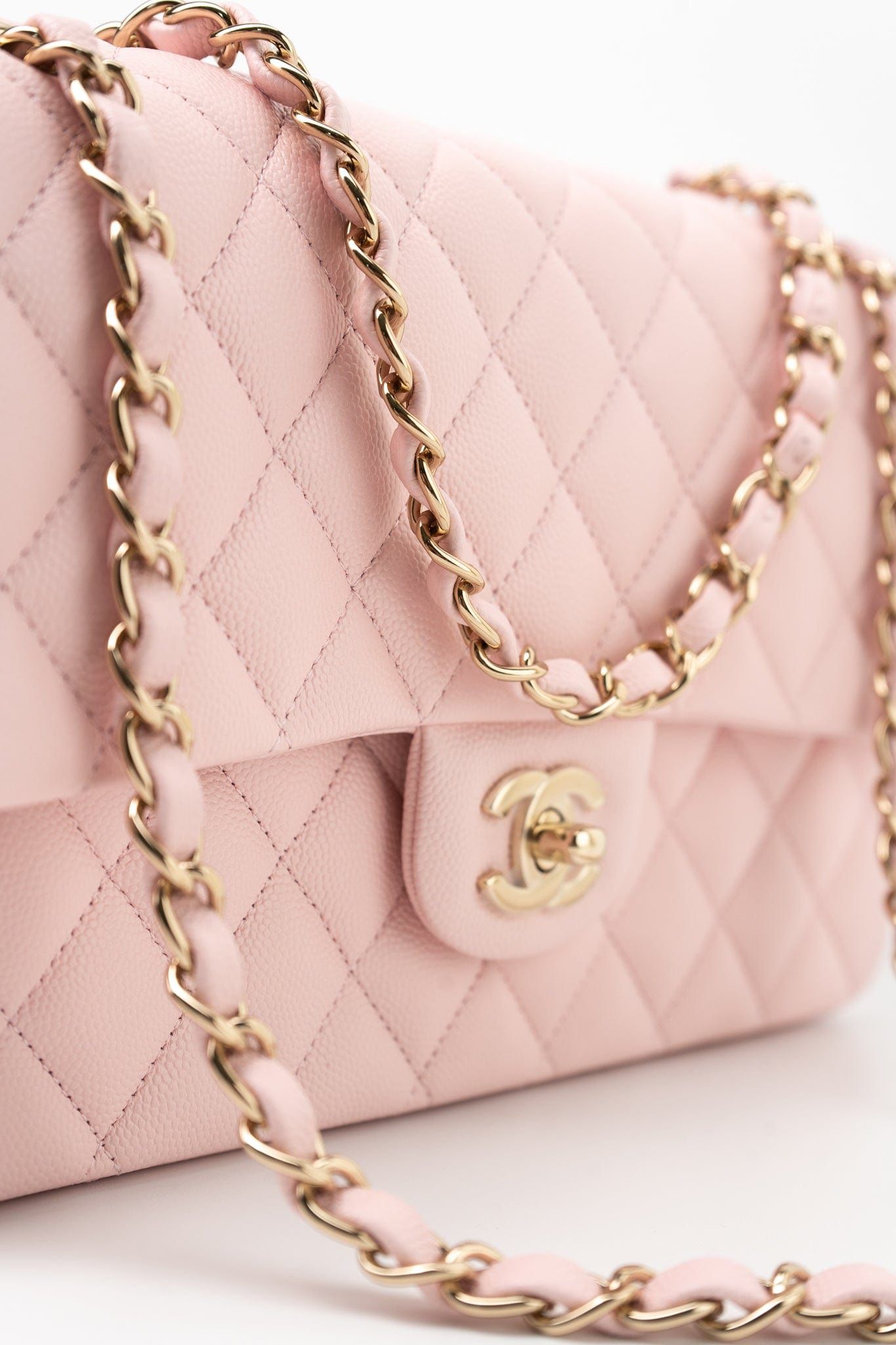 Chanel Light Pink Classic Double Flap Bag