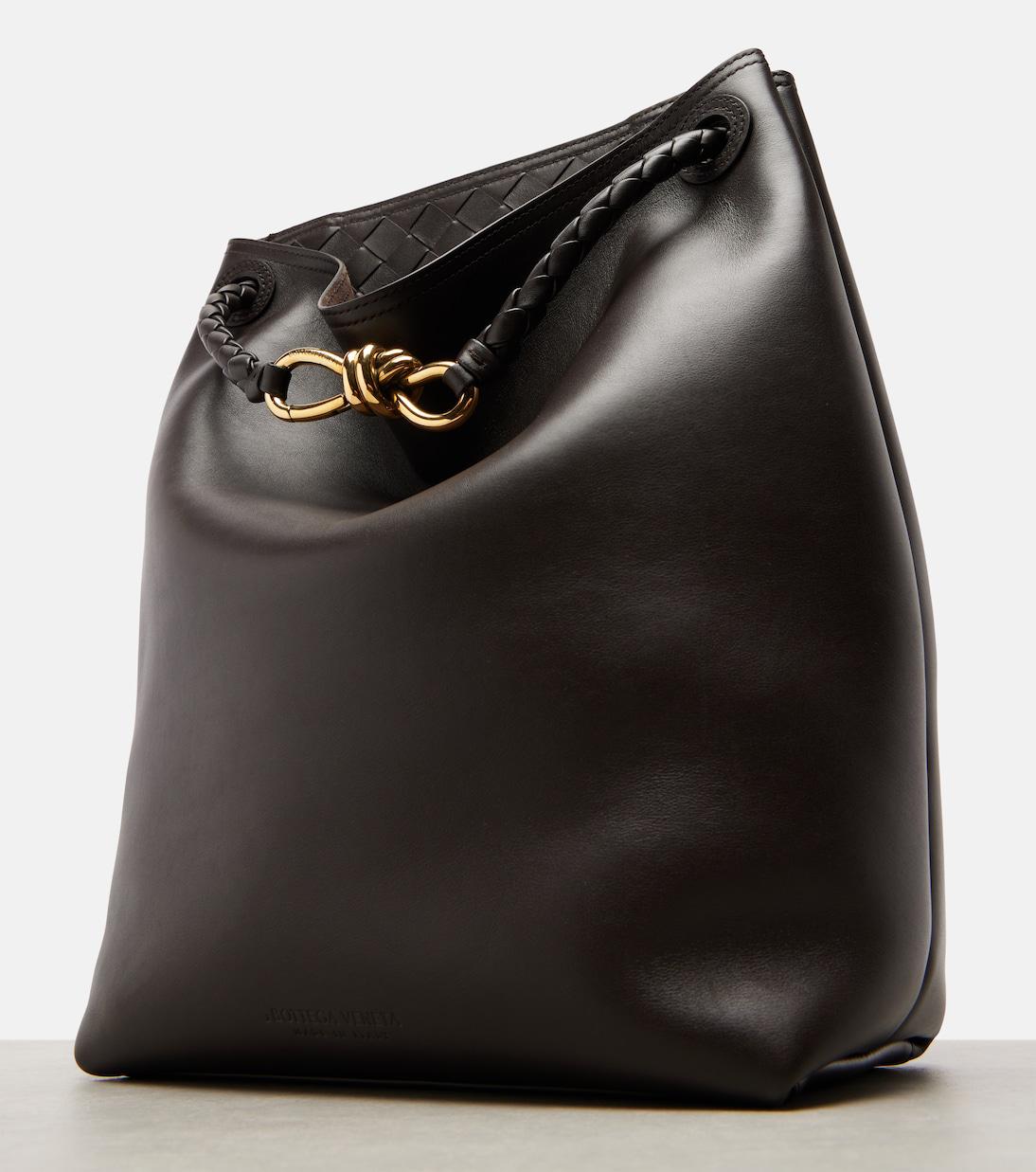 Andiamo Small Leather Bucket Bag