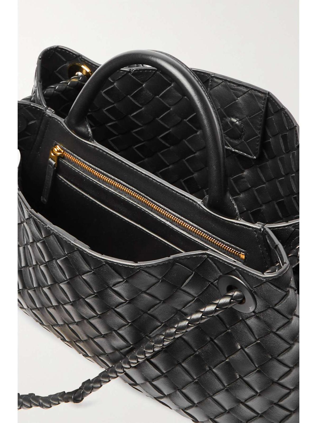 East/West Andiamo Small Intrecciato Leather Tote