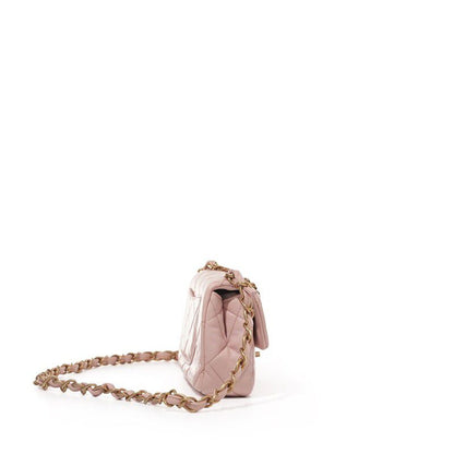 Chanel Quilted Lambskin Flap Bag — Pink with Aged Gold Hardware