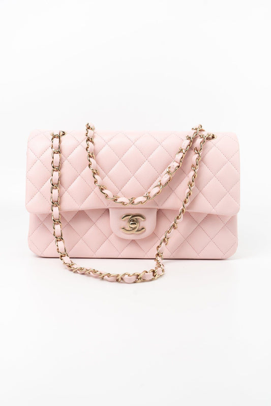 Chanel Light Pink Classic Double Flap Bag