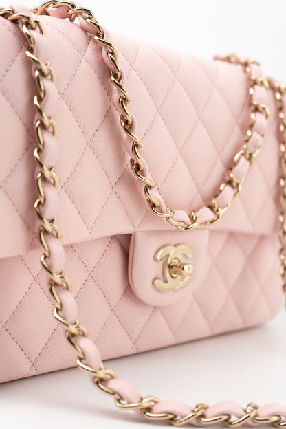 Chanel Light Pink Classic Double Flap Bag