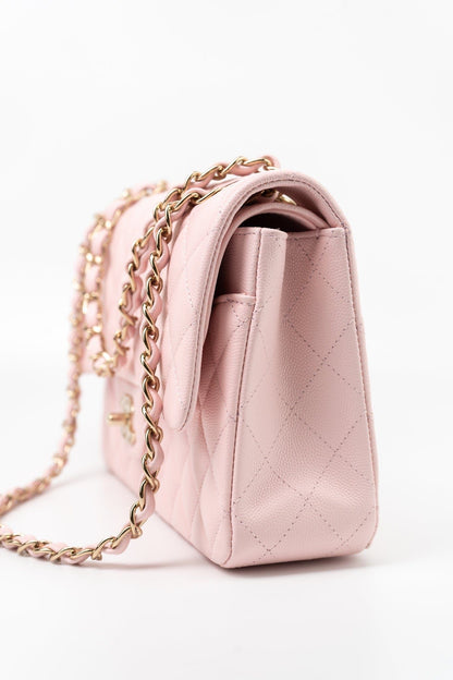 Chanel Light Pink Classic Double Flap Bag