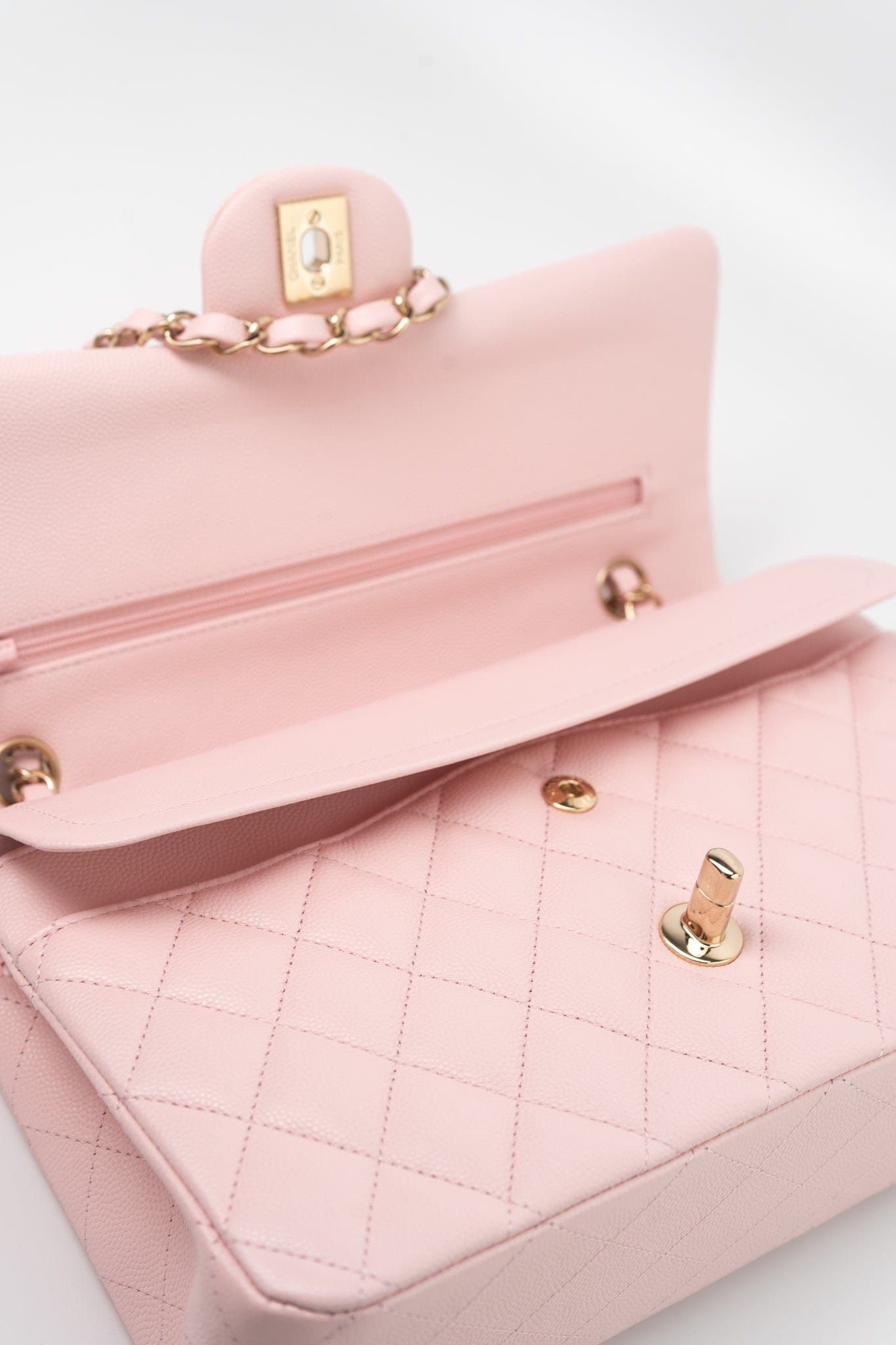 Chanel Light Pink Classic Double Flap Bag