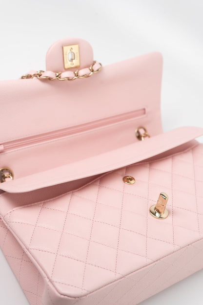 Chanel Light Pink Classic Double Flap Bag