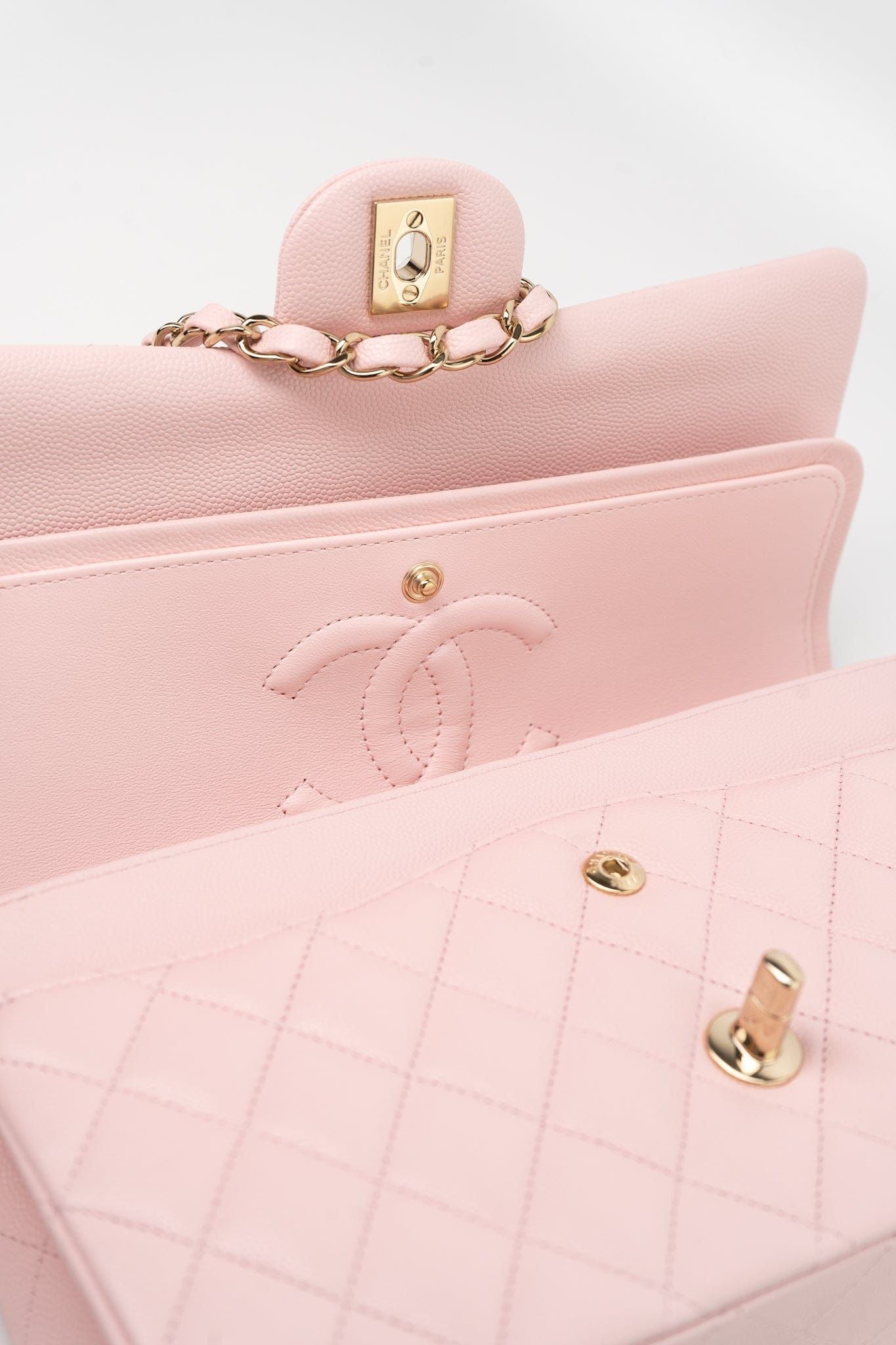Chanel Light Pink Classic Double Flap Bag