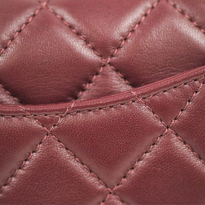Chanel Mini Rectangular “Pearl Crush” Bag — Burgundy Lambskin with Aged Gold Hardware