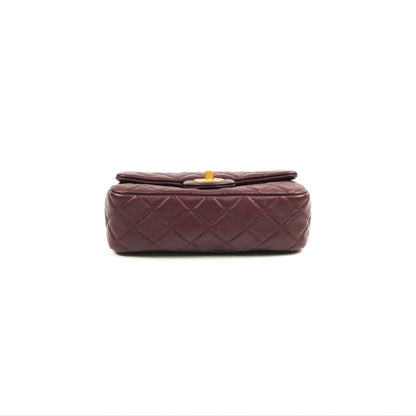Chanel Mini Rectangular “Pearl Crush” Bag — Burgundy Lambskin with Aged Gold Hardware