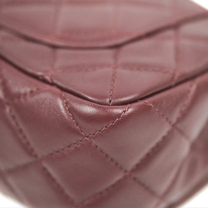 Chanel Mini Rectangular “Pearl Crush” Bag — Burgundy Lambskin with Aged Gold Hardware