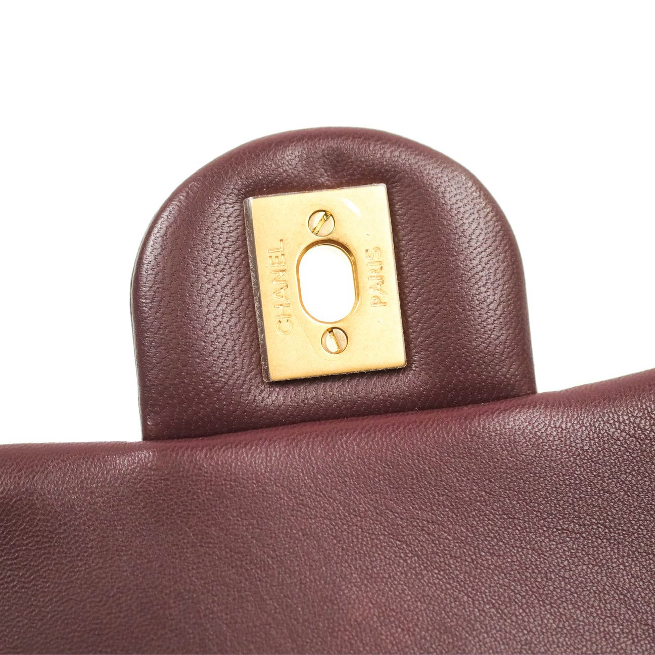 Chanel Mini Rectangular “Pearl Crush” Bag — Burgundy Lambskin with Aged Gold Hardware
