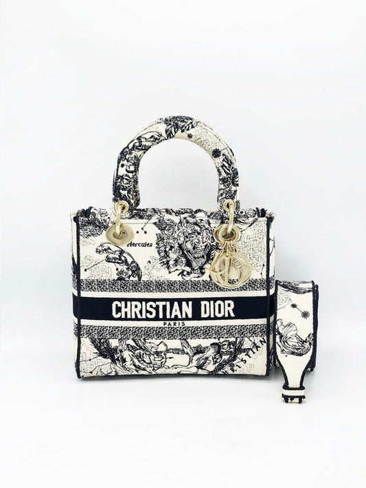 D-Lite Small Bag — Black &amp; White Canvas