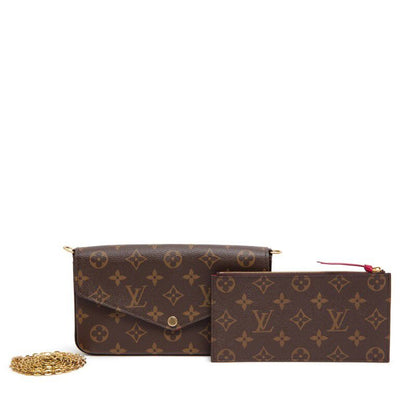 Louis Vuitton Felicie Pochette — Ebène Monogram Canvas with Gold Hardware