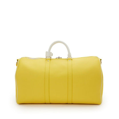 Louis Vuitton Everyday LV Keepall Bandoulière 50 — Yellow Leather with Silver Hardware