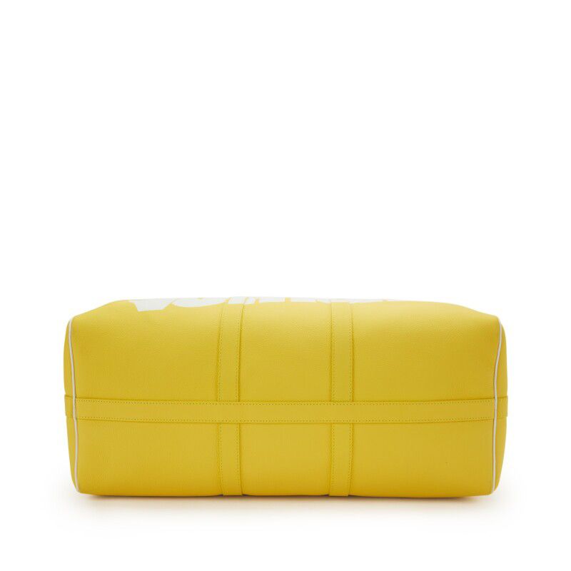 Louis Vuitton Everyday LV Keepall Bandoulière 50 — Yellow Leather with Silver Hardware