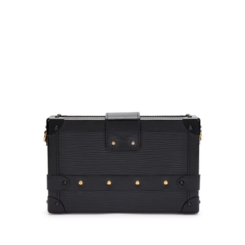 Louis Vuitton Petite Malle Handbag — Black Epi &amp; Cowhide Leather with Gold Hardware
