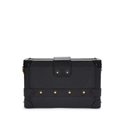 Louis Vuitton Petite Malle Handbag — Black Epi &amp; Cowhide Leather with Gold Hardware