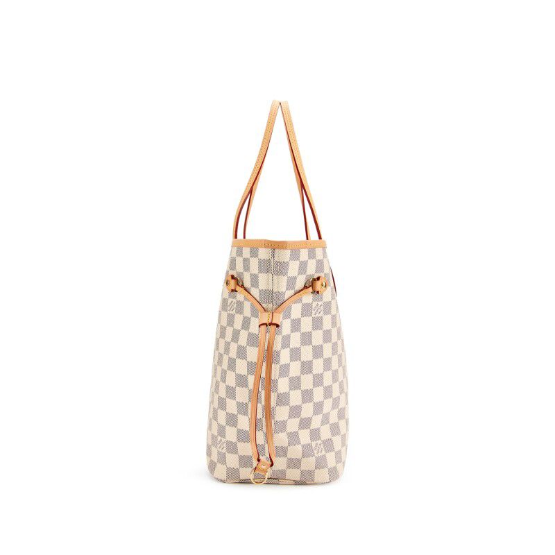 Louis Vuitton Neverfull Tote — White Variant with Gold‑Tone Hardware