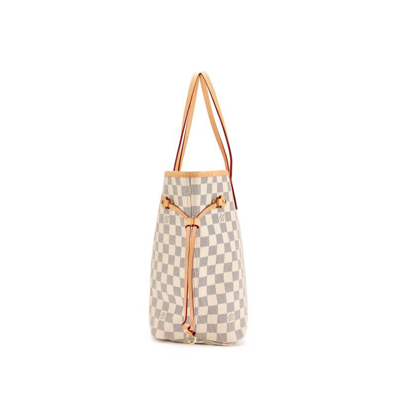 Louis Vuitton Neverfull Tote — White Variant with Gold‑Tone Hardware