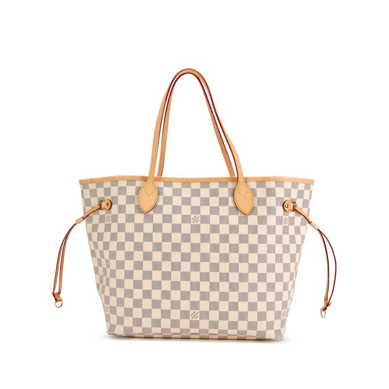 Louis Vuitton Neverfull Tote — White Variant with Gold‑Tone Hardware