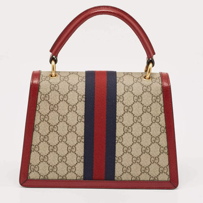Gucci Queen Margaret Small Top Handle Bag — Red Coated