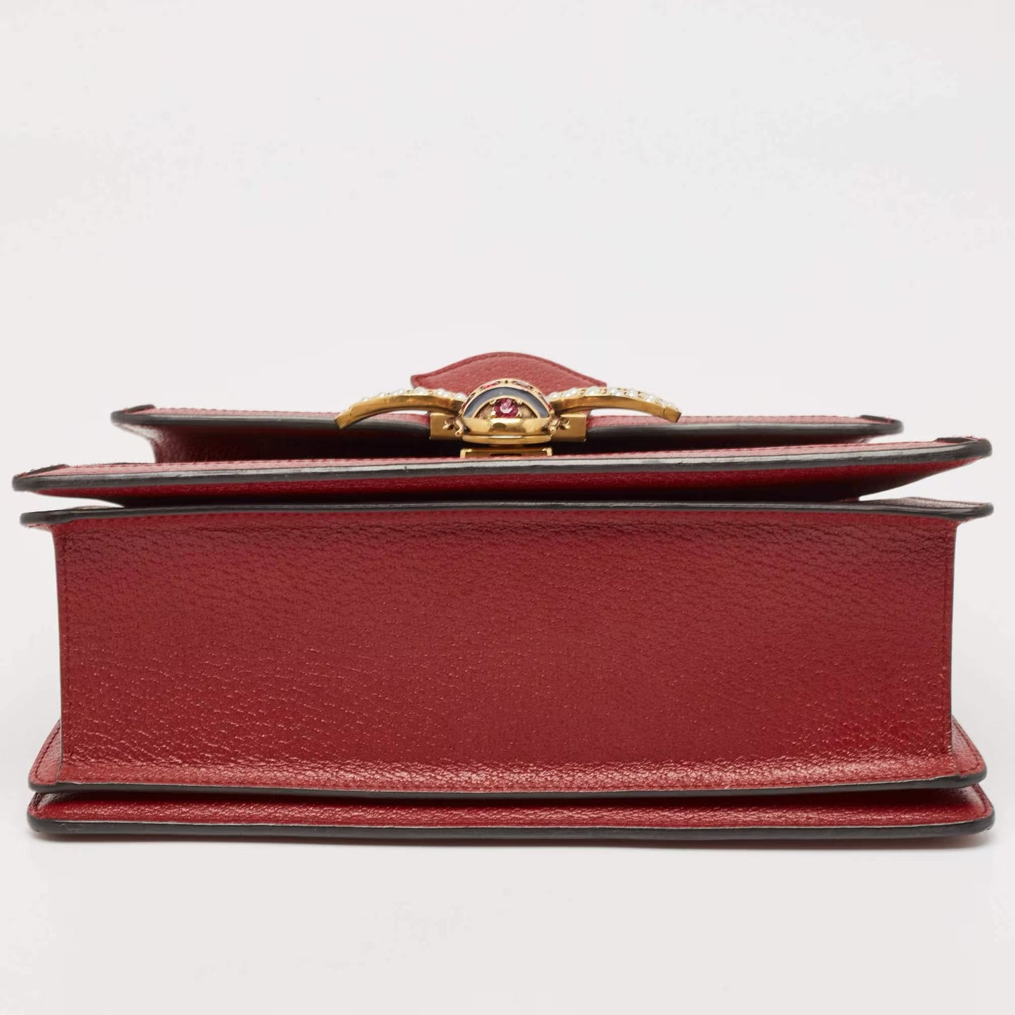 Gucci Queen Margaret Small Top Handle Bag — Red Coated