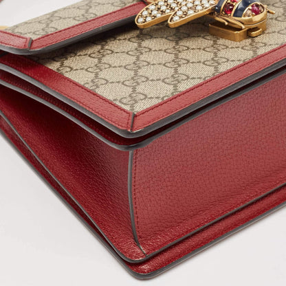 Gucci Queen Margaret Small Top Handle Bag — Red Coated