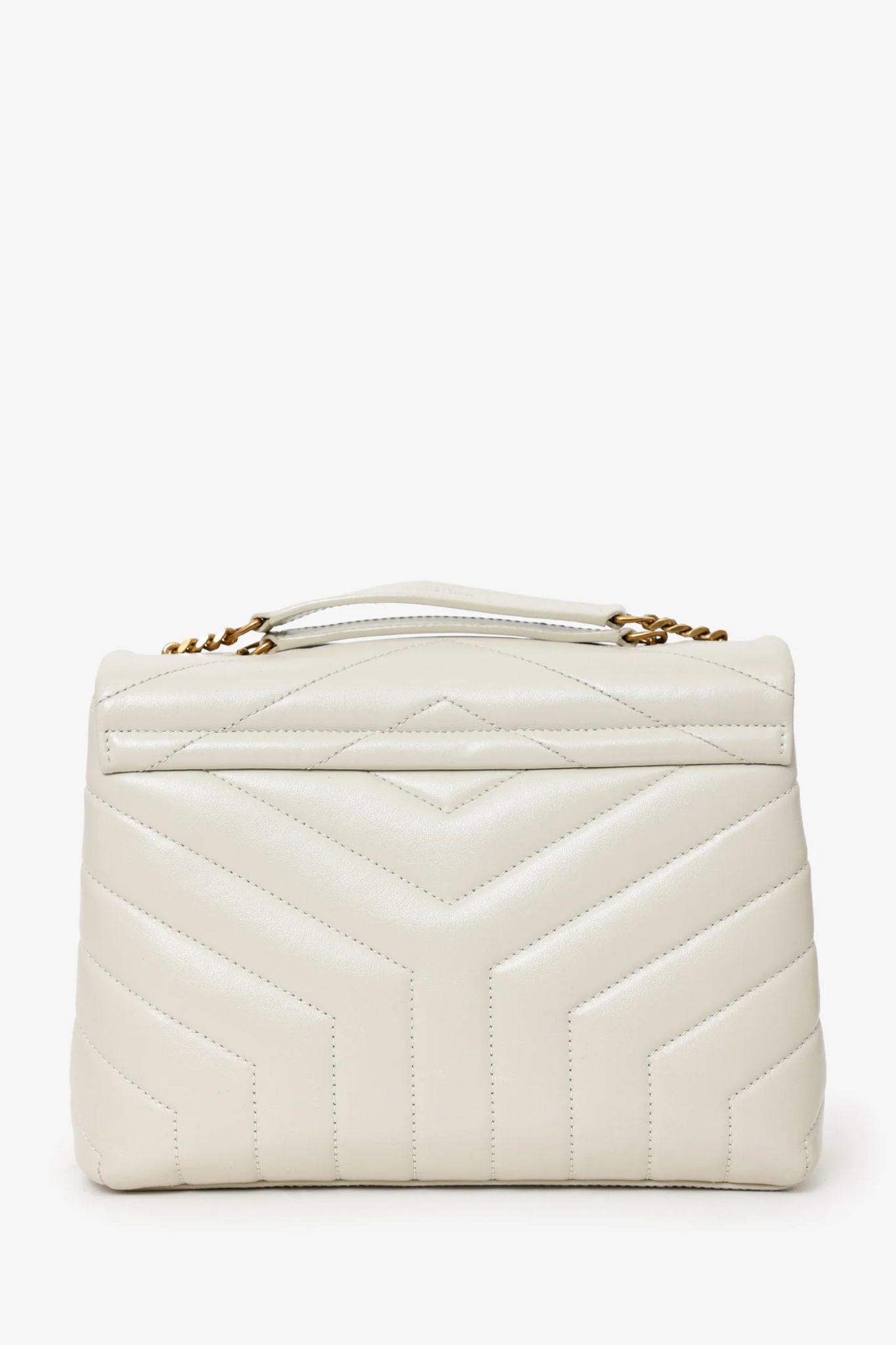 Saint Laurent Small Lou Handbag — Taupe