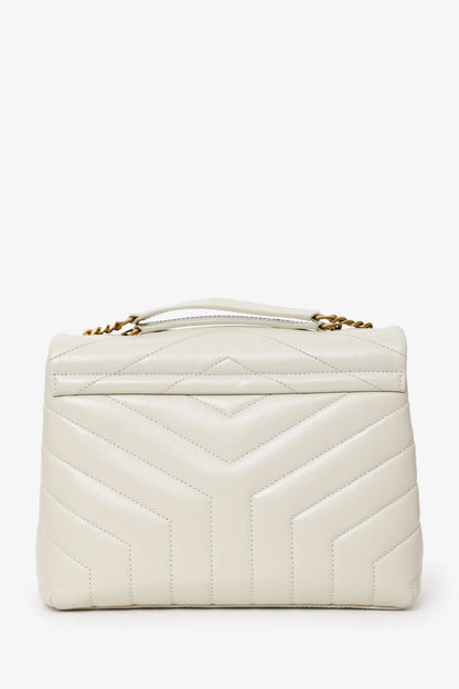 Saint Laurent Small Lou Handbag — Taupe