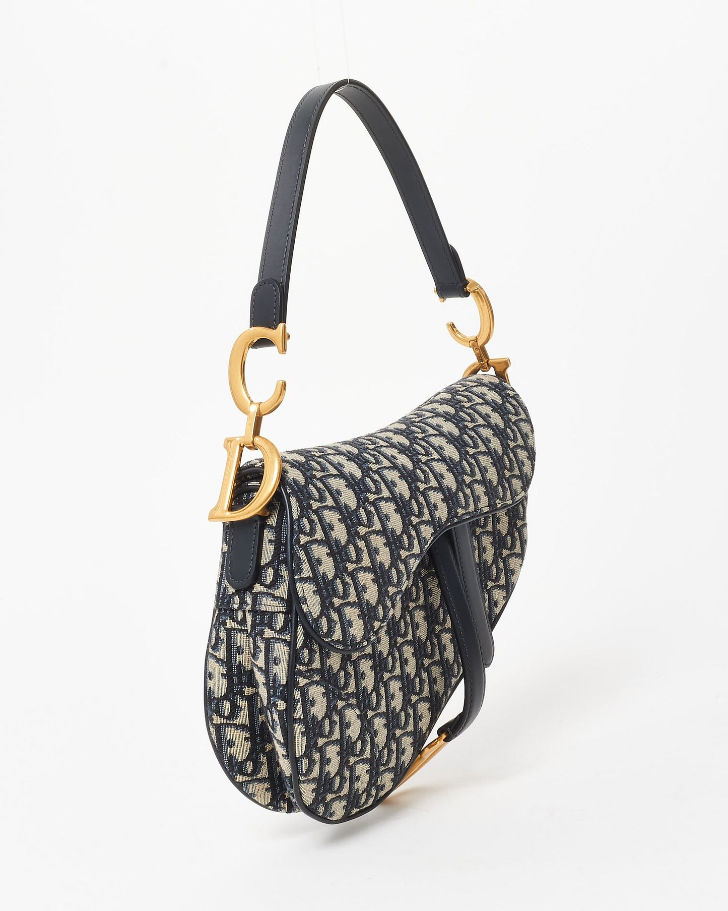 Dior Saddle Bag in Blue Dior Oblique Jacquard