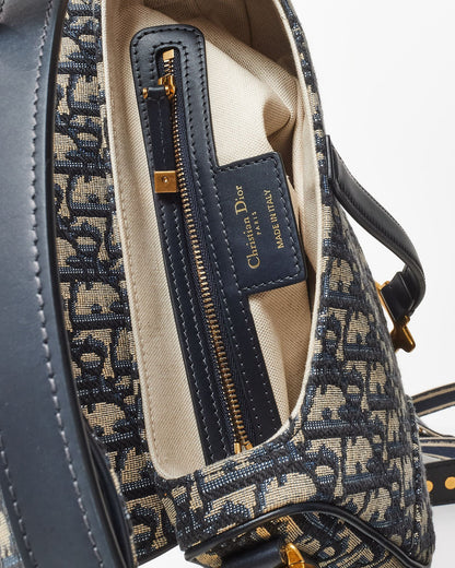 Dior Saddle Bag in Blue Dior Oblique Jacquard