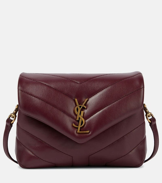 Saint Laurent Loulou Toy Leather Shoulder Bag in mehrun