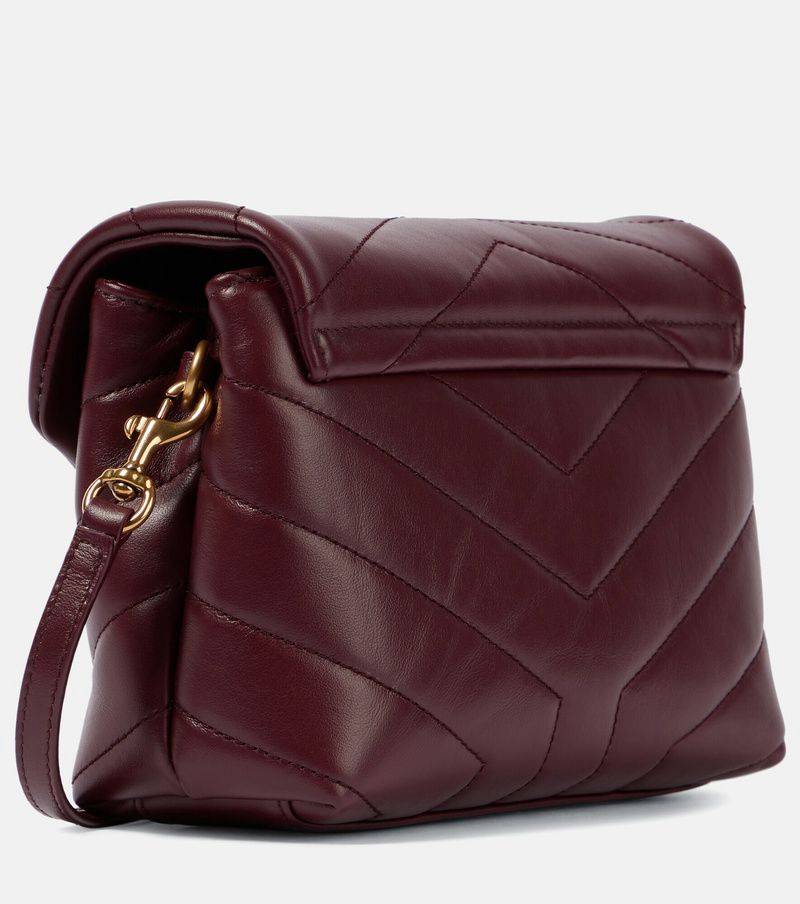 Saint Laurent Loulou Toy Leather Shoulder Bag in mehrun