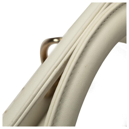 Dior White Medium Pearl Cannage Lady Dior