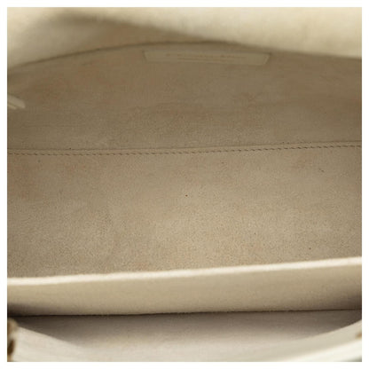 Dior White Medium Pearl Cannage Lady Dior