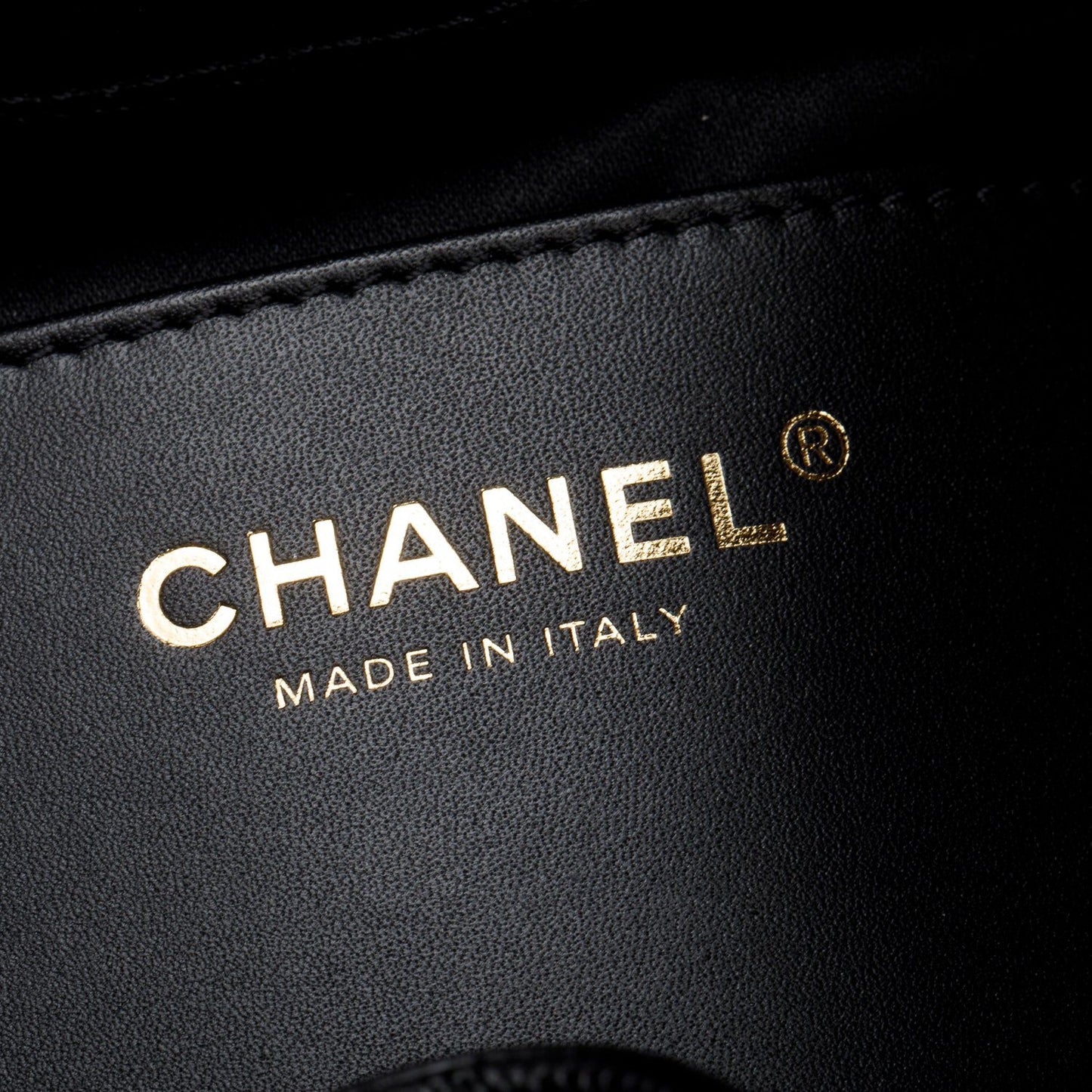 Chanel 25 Small Bucket Bag — Black Caviar Leather with Gold Hardware