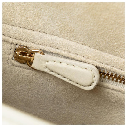 Dior White Medium Pearl Cannage Lady Dior