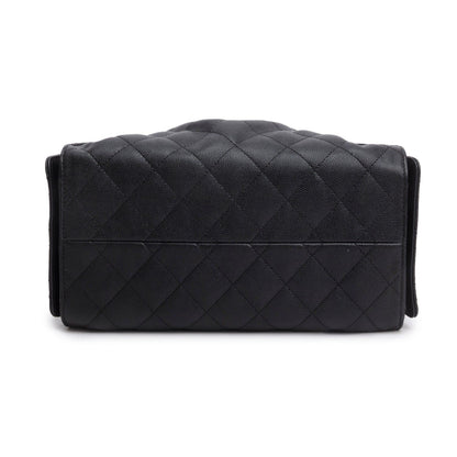 Chanel 25 Small Bucket Bag — Black Caviar Leather with Gold Hardware