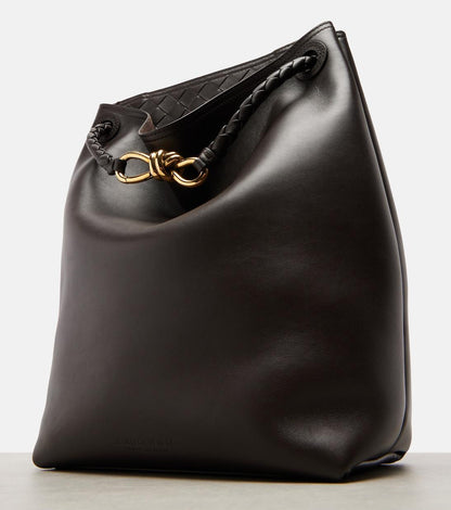 Andiamo Small Leather Bucket Bag