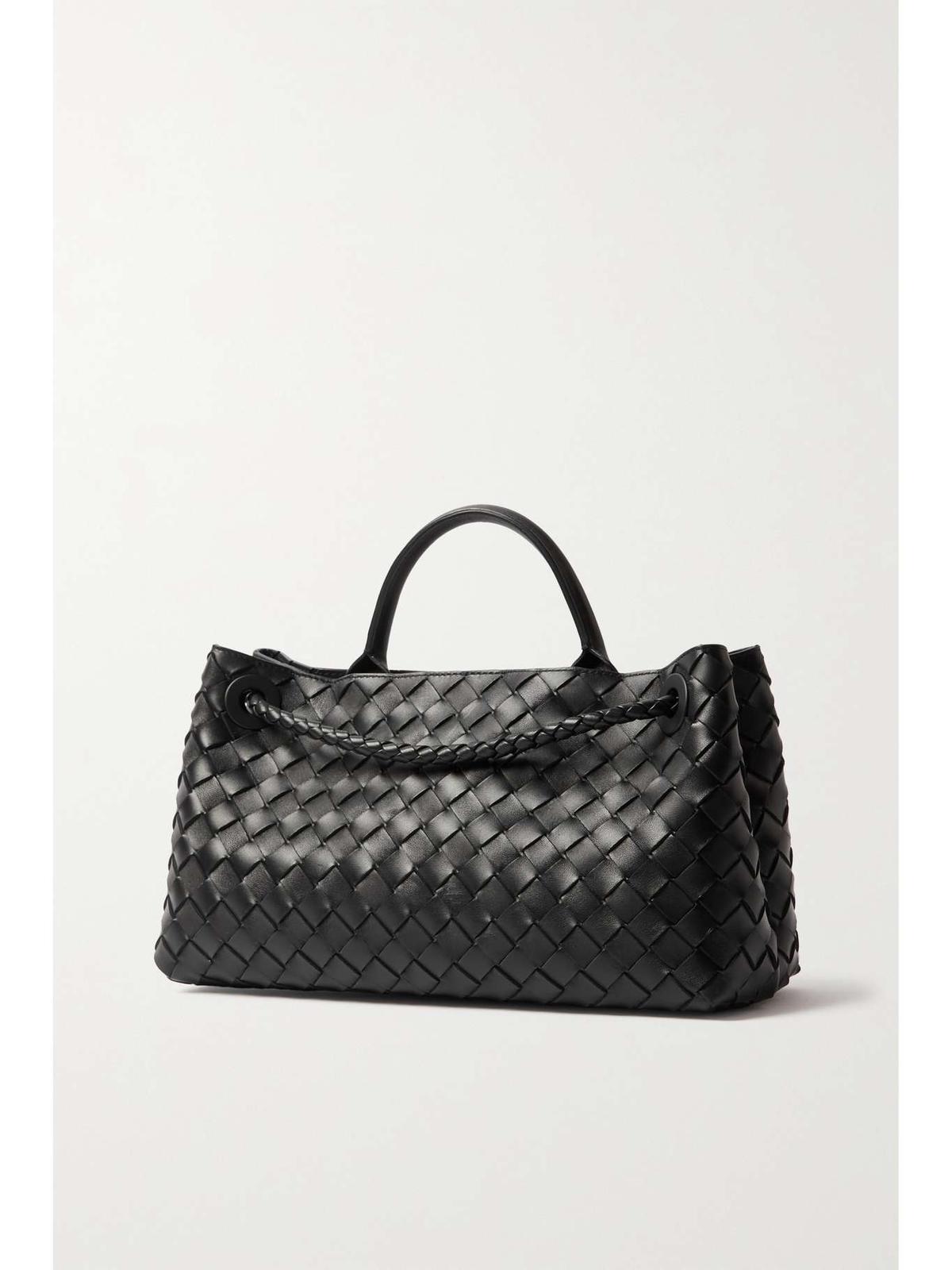 East/West Andiamo Small Intrecciato Leather Tote
