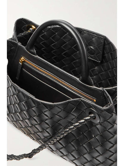 East/West Andiamo Small Intrecciato Leather Tote