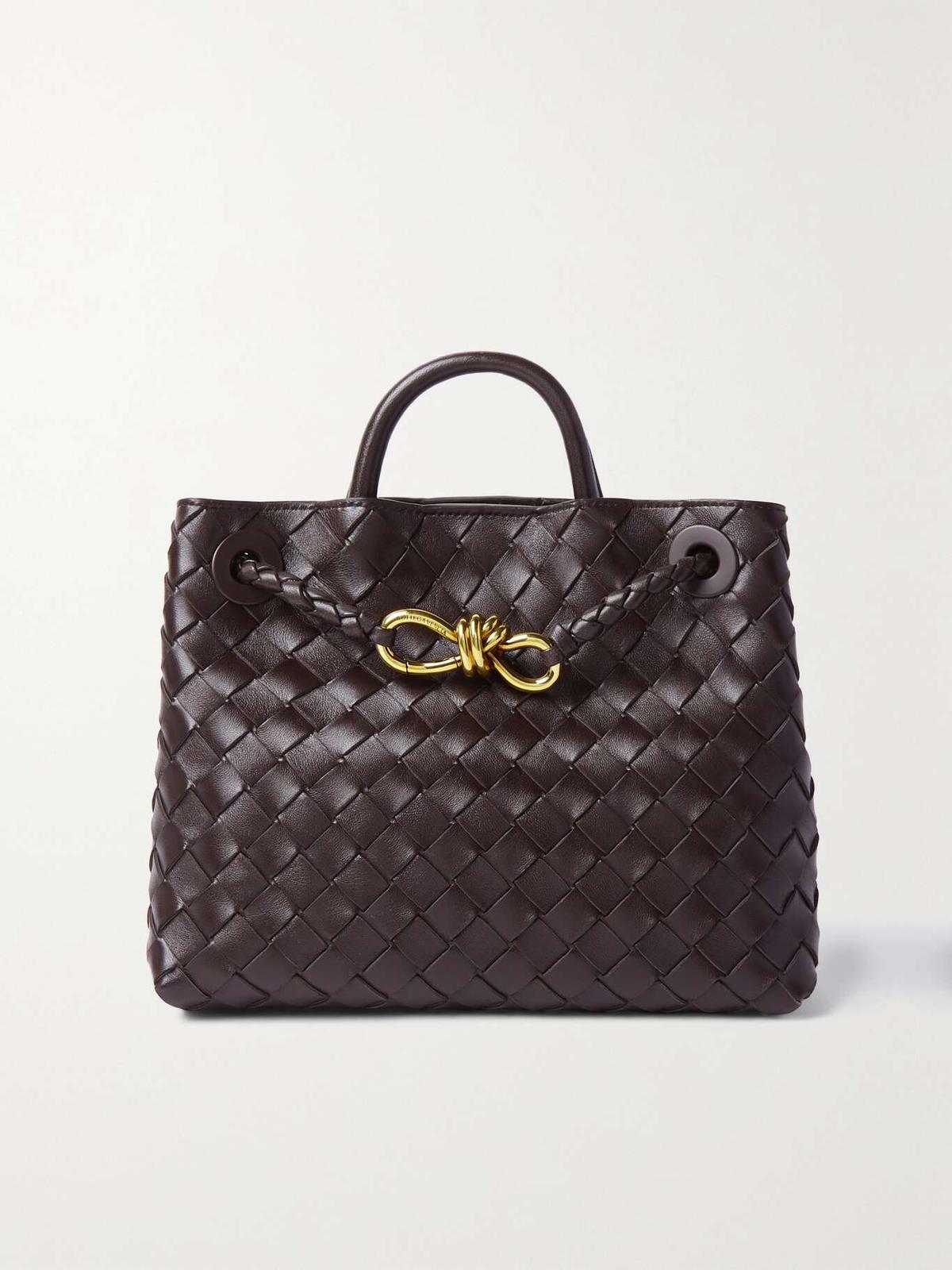 Andiamo Small Intrecciato Leather Tote
