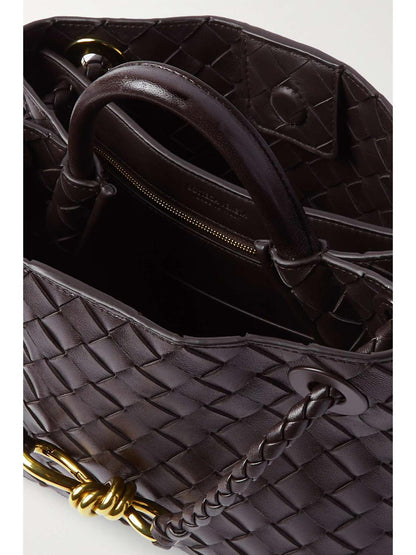 Andiamo Small Intrecciato Leather Tote
