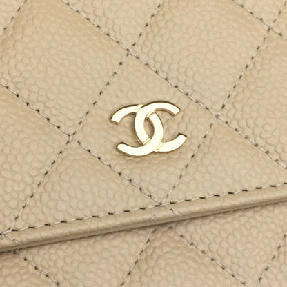 Chanel Wallet on Chain in Beige Caviar