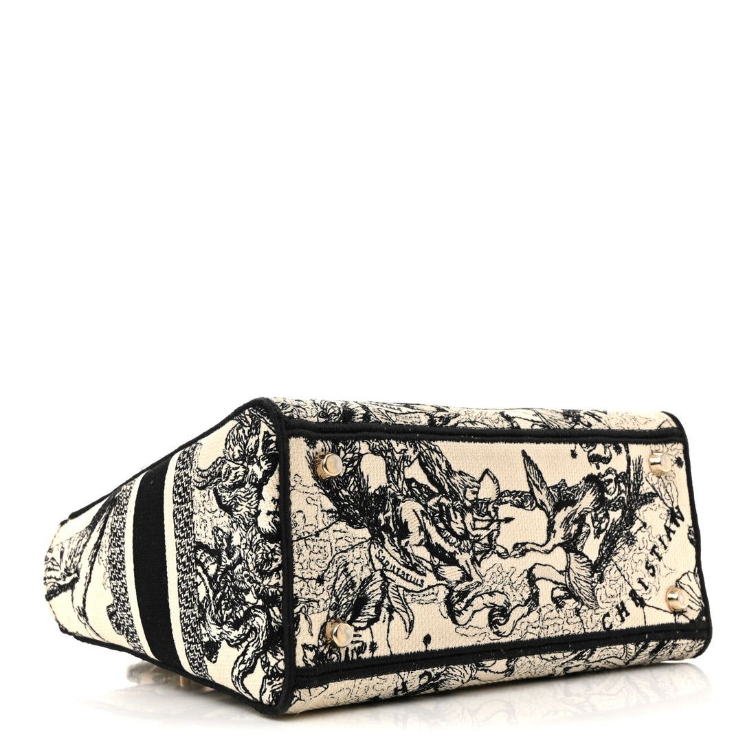 Dior Canvas Embroidered Zodiac Toile de Jouy Medium Lady D-Lite