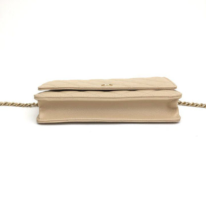 Chanel Wallet on Chain in Beige Caviar