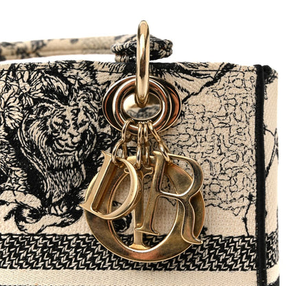 Dior Canvas Embroidered Zodiac Toile de Jouy Medium Lady D-Lite