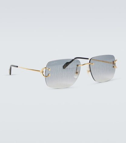 Cartier Monogram Rectangular Sunglasses