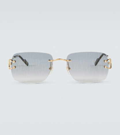 Cartier Monogram Rectangular Sunglasses