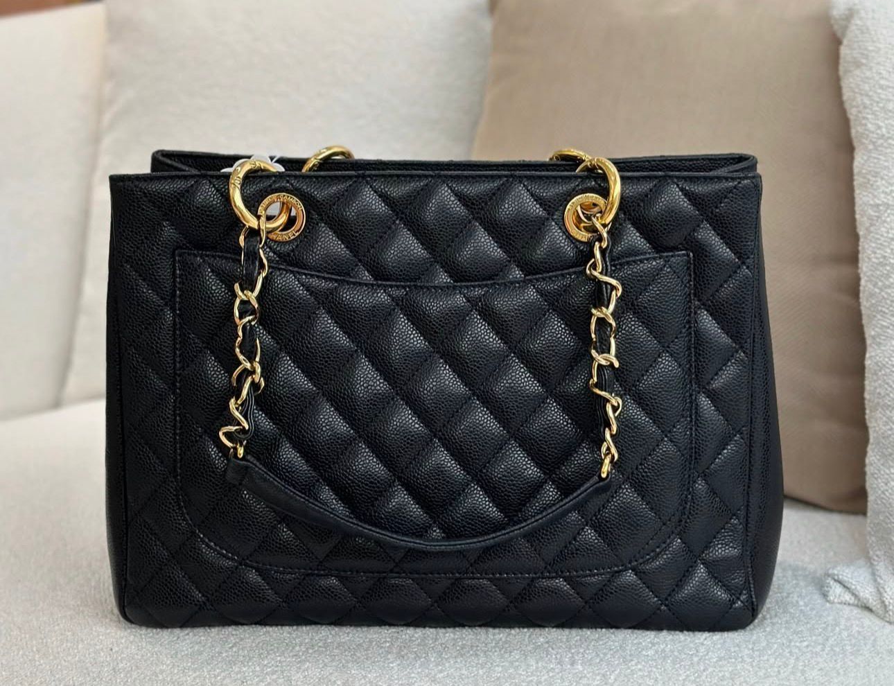 Chanel Black Quilted Caviar Grand Shopping Tote (GST)