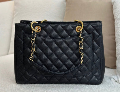 Chanel Black Quilted Caviar Grand Shopping Tote (GST)